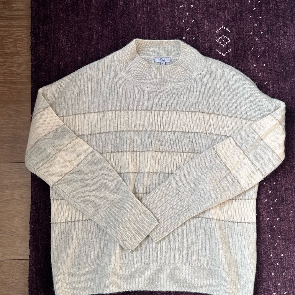 Rails Ellise Mist Cashmere Silk Blend Mock Neck Sweater